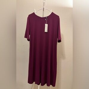 NWT Eileen Fisher Plum Jersey dress size M